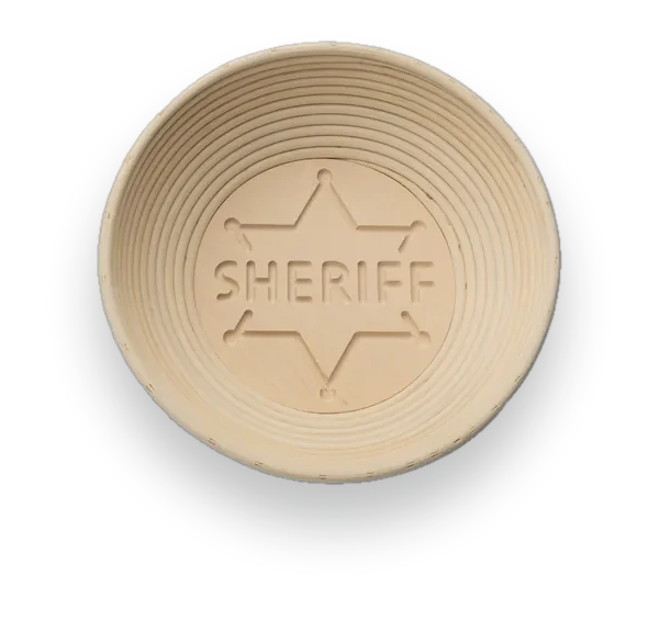 Košara z gravuro: Sheriff