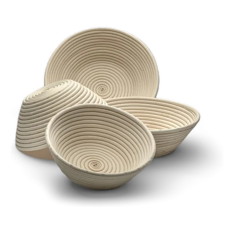 Round proofing baskets with straight side