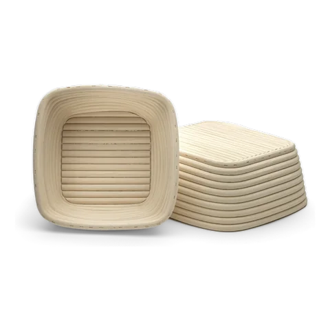 Square proofing baskets