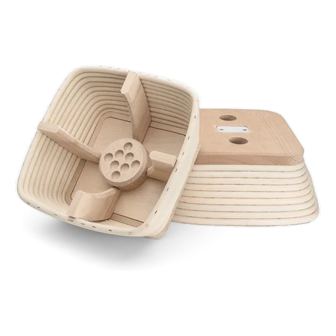Unibann flower shaped proofing baskets, 4 petals